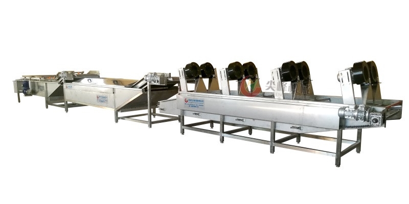 葉菜類(lèi)清洗漂燙風(fēng)干流水線