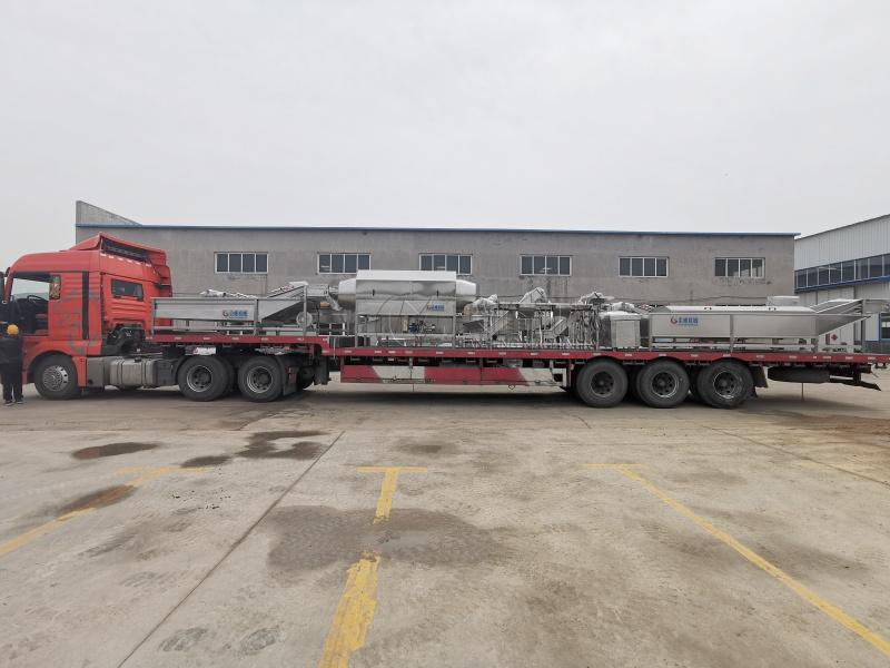 陜西省神木市山野菜加工設(shè)備成功配送